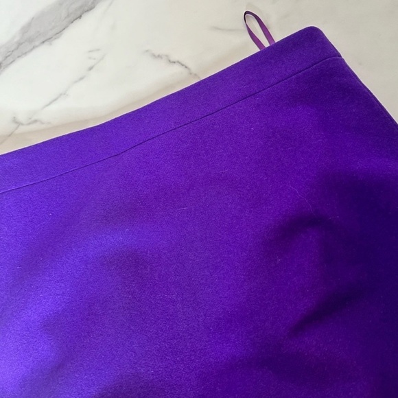 J. Crew “The Pencil Skirt” Wool Purple Size 2 - Picture 7 of 11